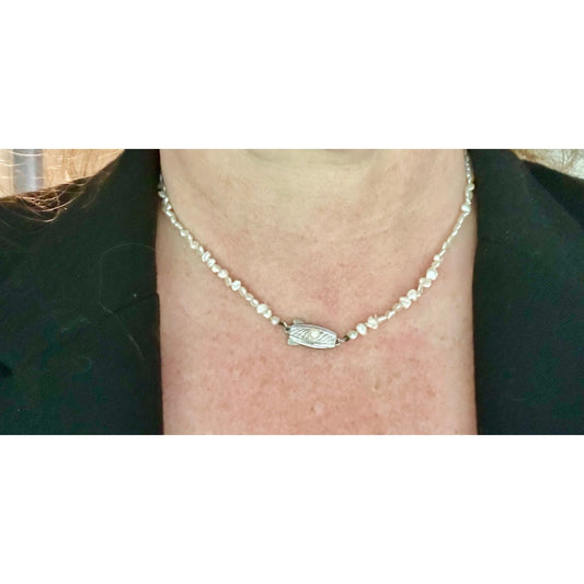 Antique Mikimoto Pearl ￼Necklace with Sterling Clasp