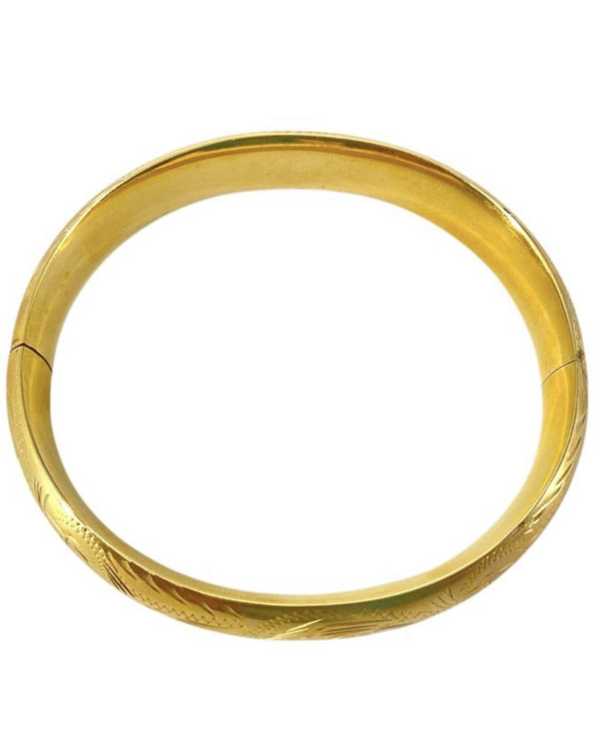 14k Yellow Gold Bangle Bracelet In Fab 🫶 Condition 16.63 g  6 3/4 "