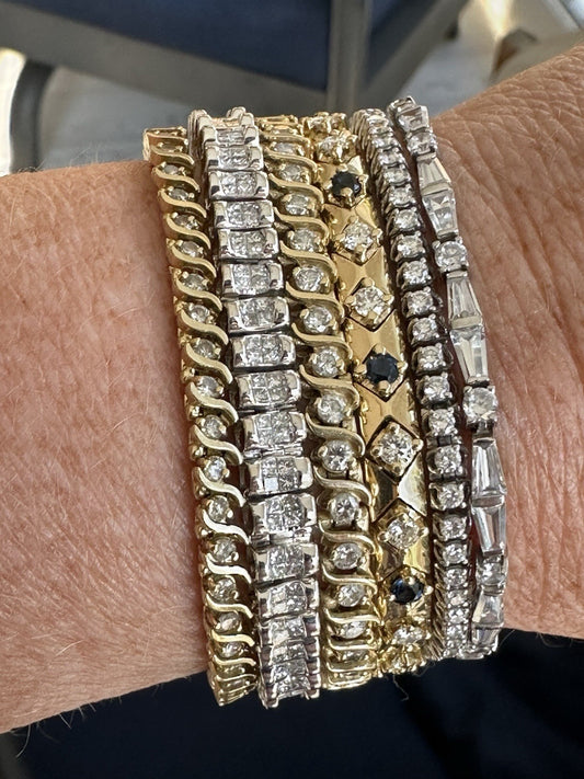 Diamond Line 2.5 + cttw Bracelet 17k White Gold