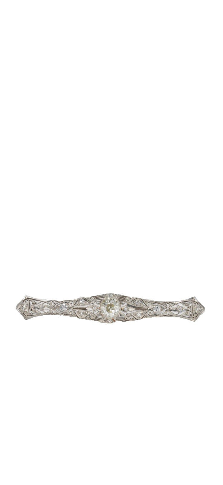 Bailey Banks Biddle Co. Art Deco Old European Cut 2 cttw Diamond Brooch