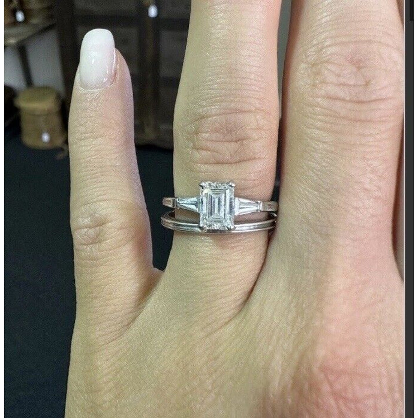 Vintage Tiffany 1ct Diamond VVS1 Faces Up Very White