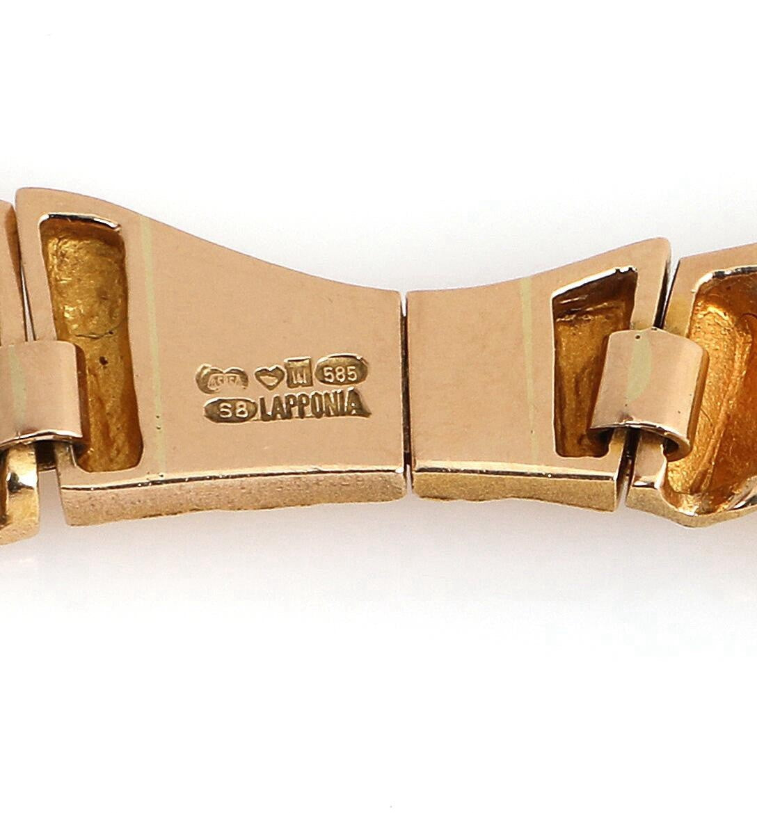 Bjorn  Weckstrom: A “Rumo” necklace of 14k gold and platinum 64g