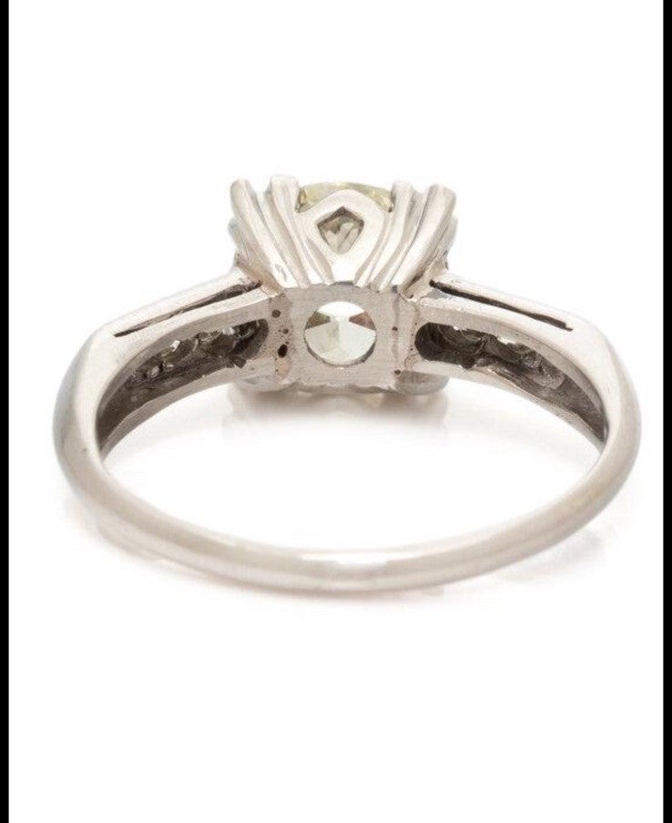 Old European Cut 1.6 ct Diamond Ring VSI