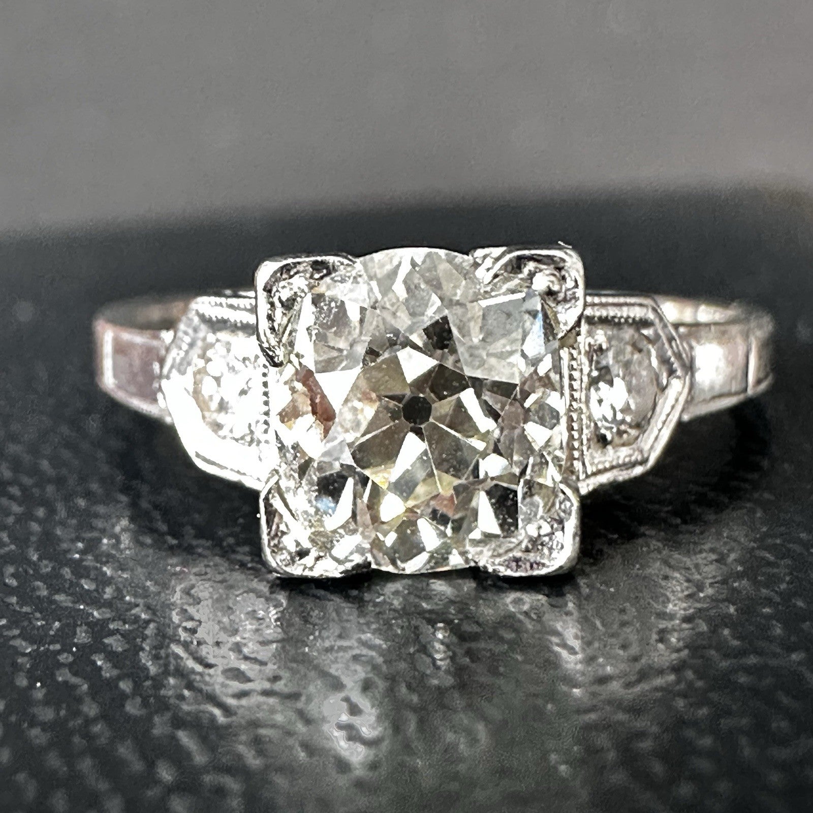 Edwardian Old European Cut Diamond  Ring 1.26 Cttw