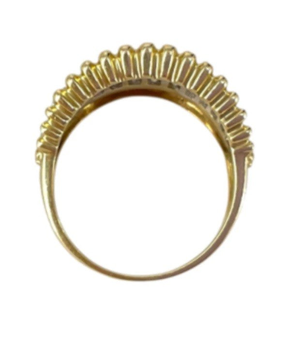 Dual-Tone Band W/Diamonds 1 Cttw In 14k Gold size 7.5 6.79 g