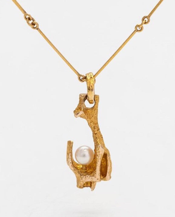 Bjorn Weckstrom, 14K gold and cultured pearl necklace