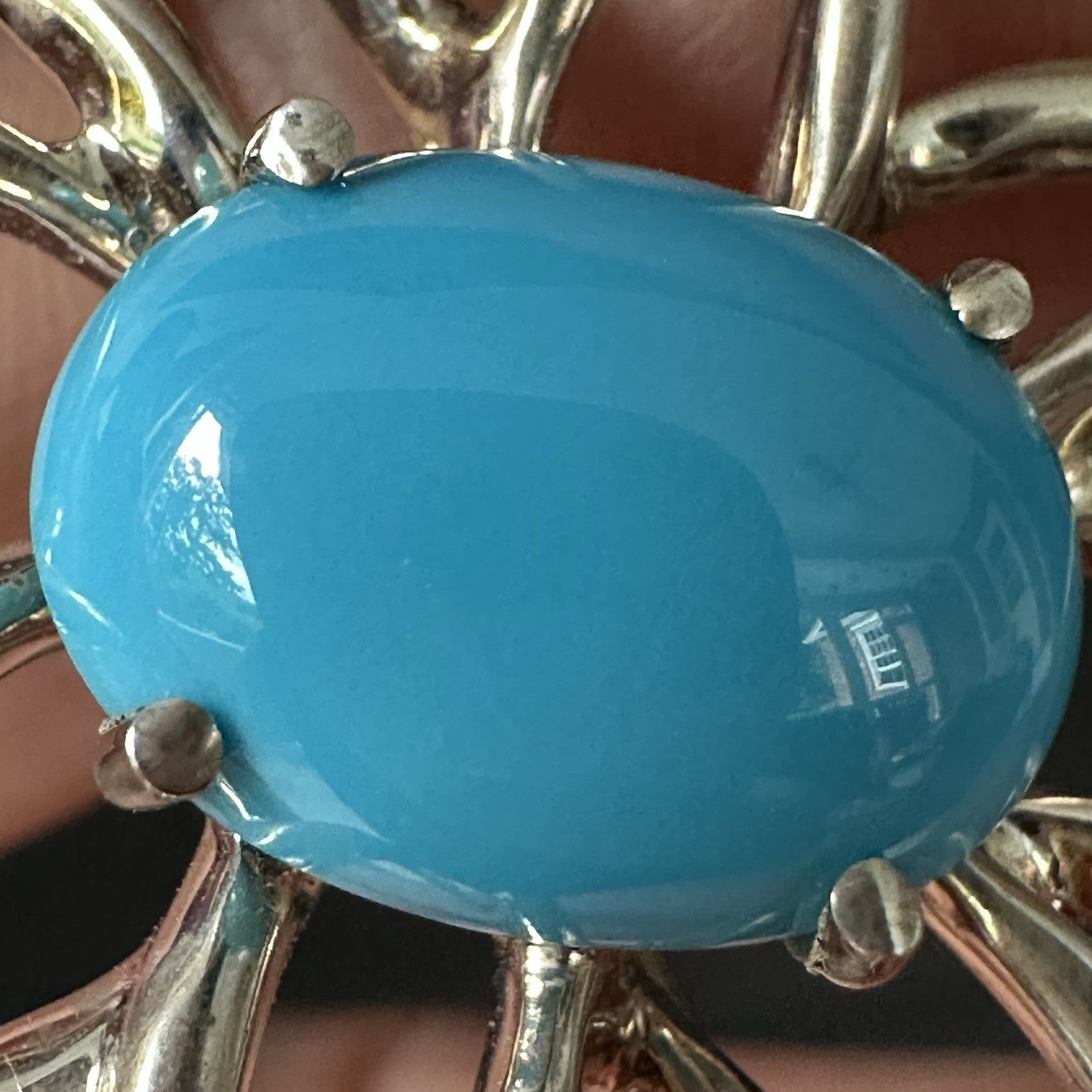 Tiffany & Co Silver Fireworks Turquoise Flower Starfish Brooch Box Pouch