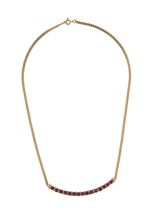 18K Ruby Collar Necklace 15.3g