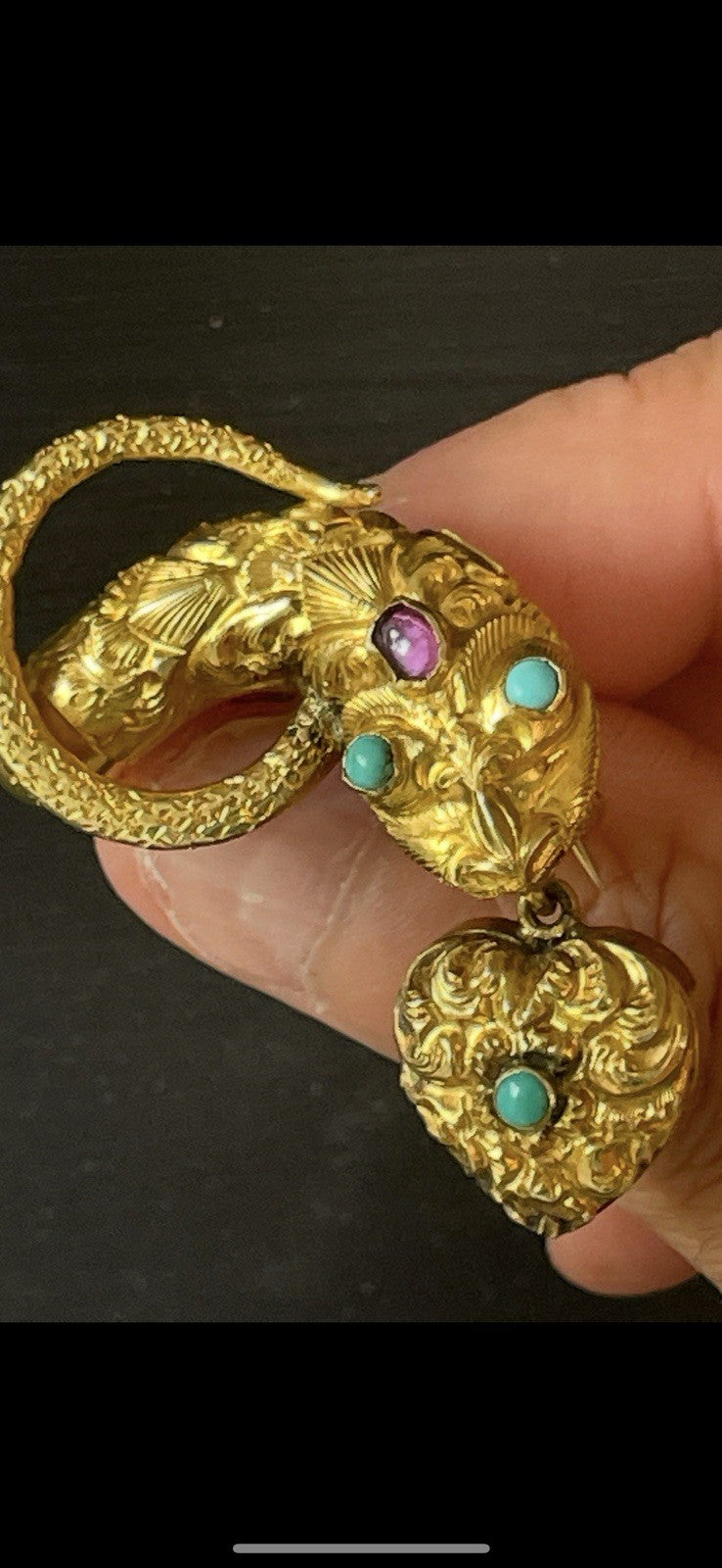 Victorian 20k Serpent Brooch