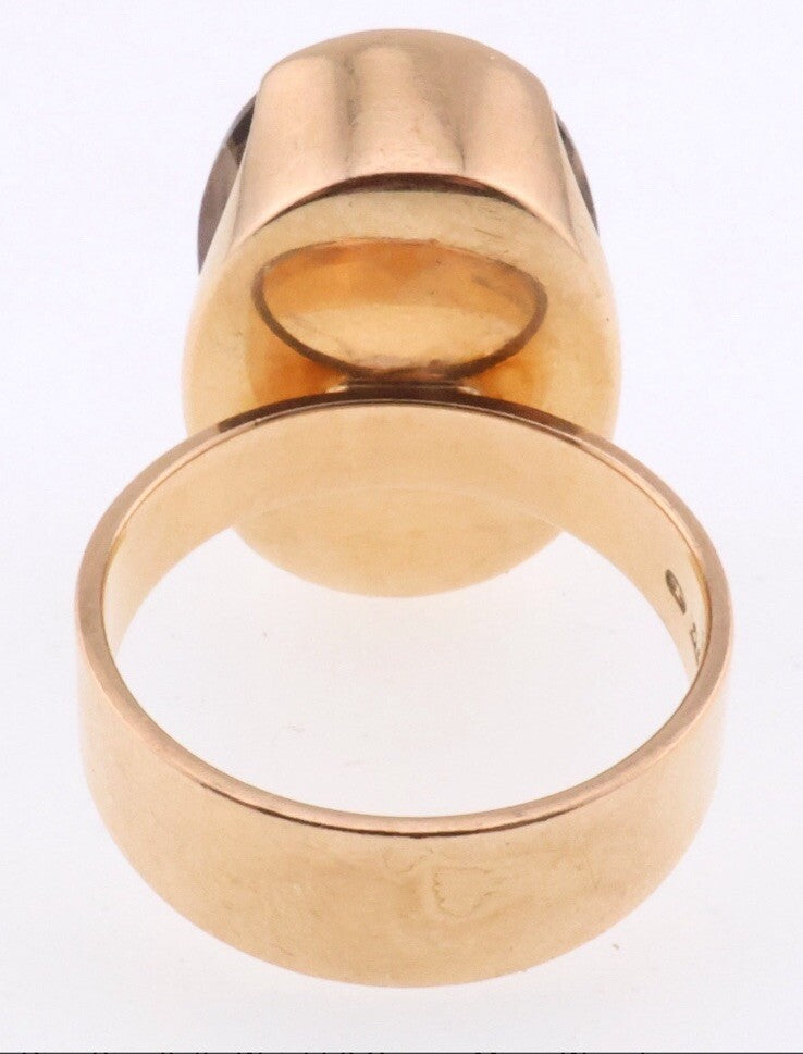 14 Karat Yellow Gold Mid century modern Ring