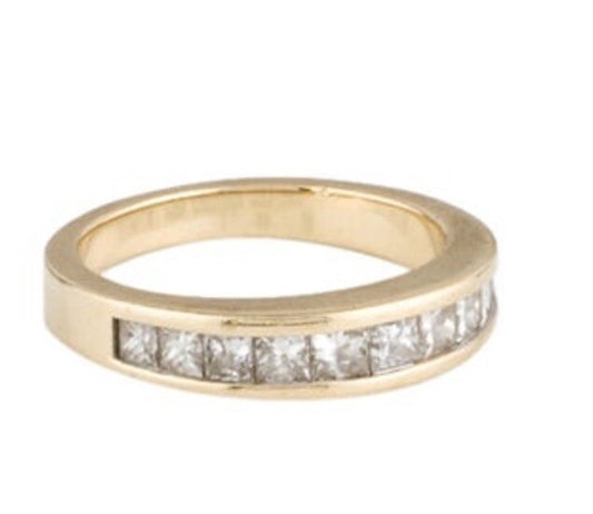 Eternity Ring 14k Yellow Gold Diamond 1.1 ctw 4 mm Band