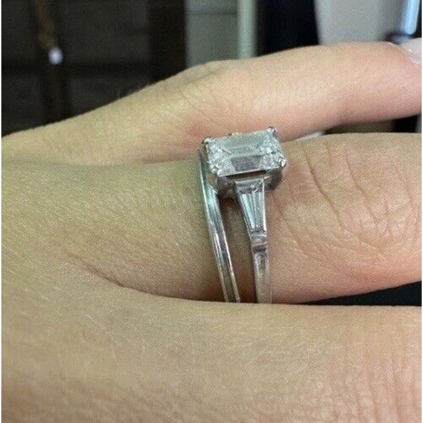 Vintage Tiffany 1ct Diamond VVS1 Faces Up Very White