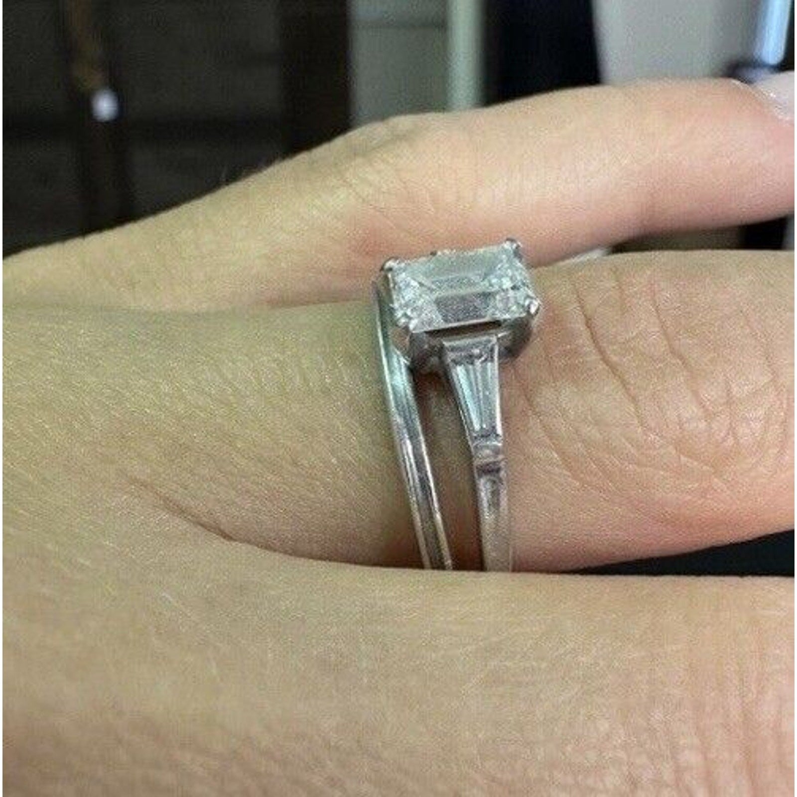 Vintage Tiffany 1ct Diamond VVS1 Faces Up Very White