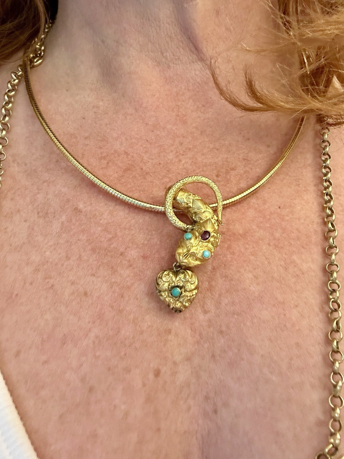 Victorian 20k Serpent Brooch