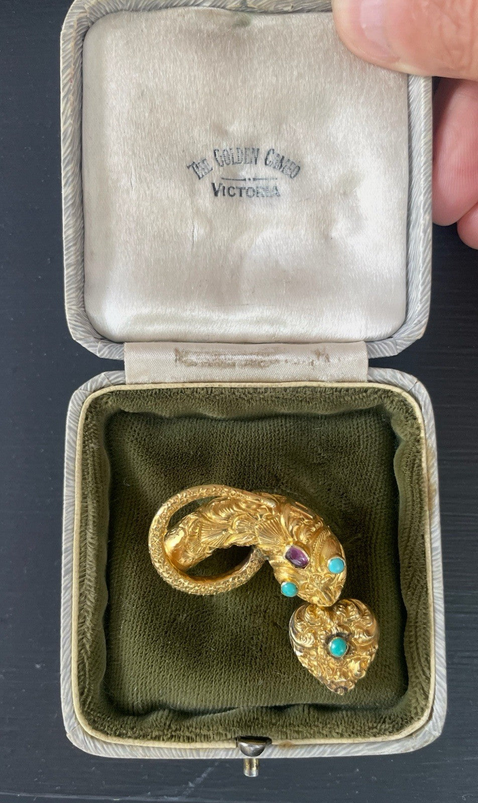Victorian 20k Serpent Brooch