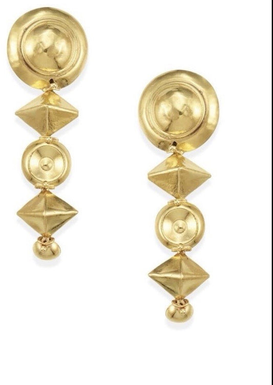 22k Gold Dangle Earrings 10g Sylvia Witzenman