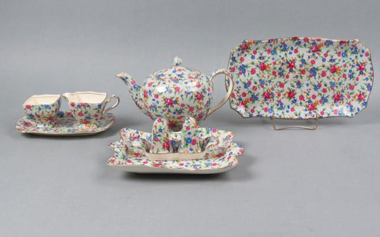 9 pcs. Royal Winton "Old Cottage Chintz",