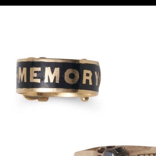 Antique 18k Buckle Memorial Ring C . 1820-1890 Size 6.25