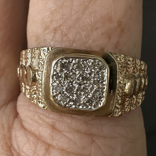 Vintage 10k Diamond Ring Size 11