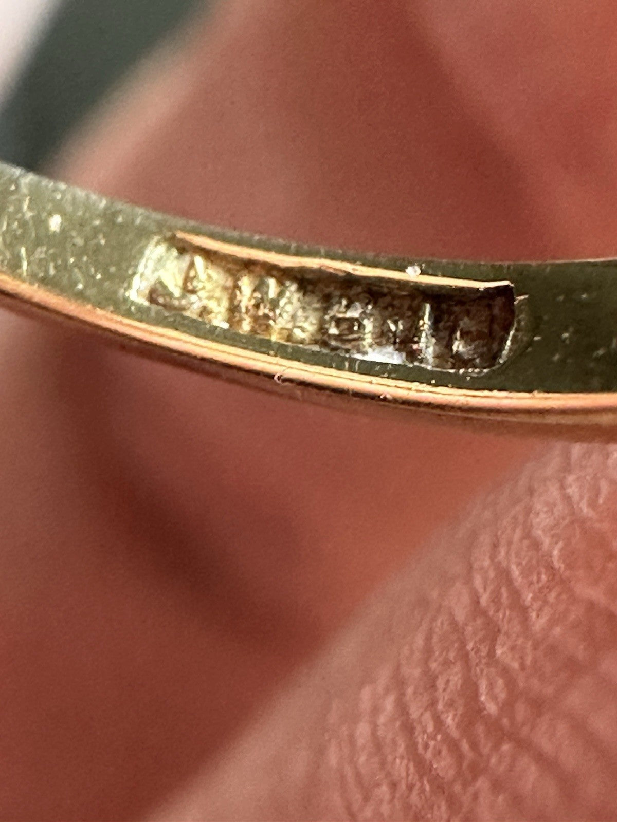 Antique old European and Old Cushion Cut 5 diamond Bezel Setting ring Size 6.5