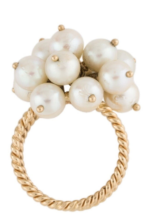 18k Pearl Cocktail Ring