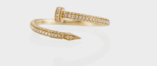 14k gold and diamond ring