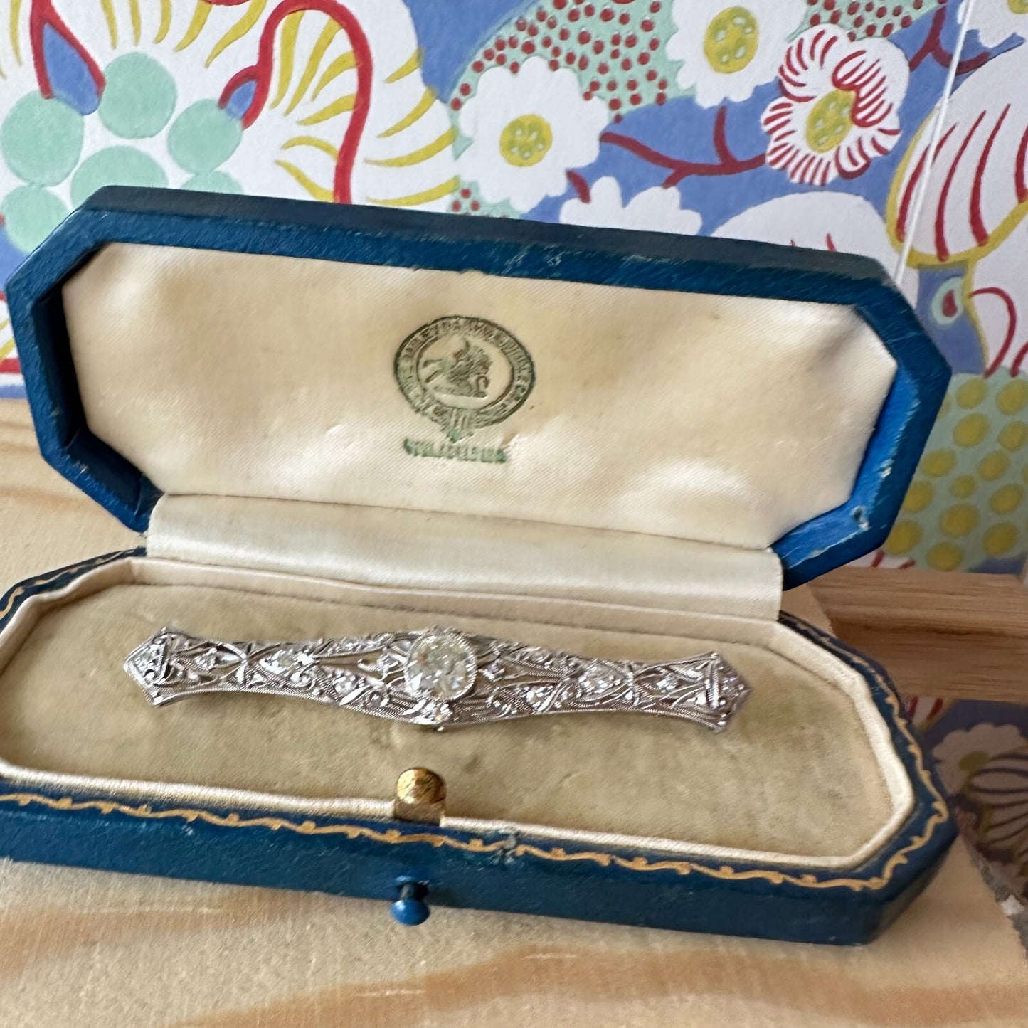 Bailey Banks Biddle Co. Art Deco Old European Cut 2 cttw Diamond Brooch