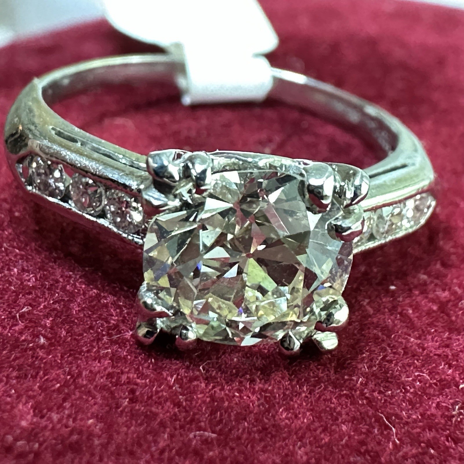 Old European Cut 1.6 ct Diamond Ring VSI