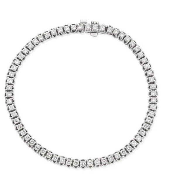 Diamond Line 2.5 + cttw Bracelet 17k White Gold