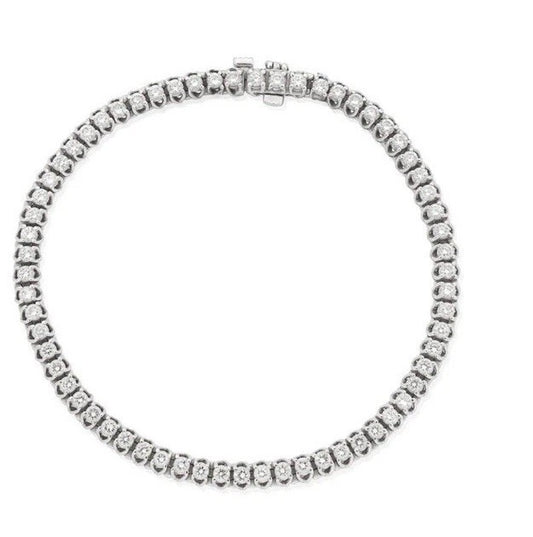 Diamond Line 2.5 + cttw Bracelet 17k White Gold