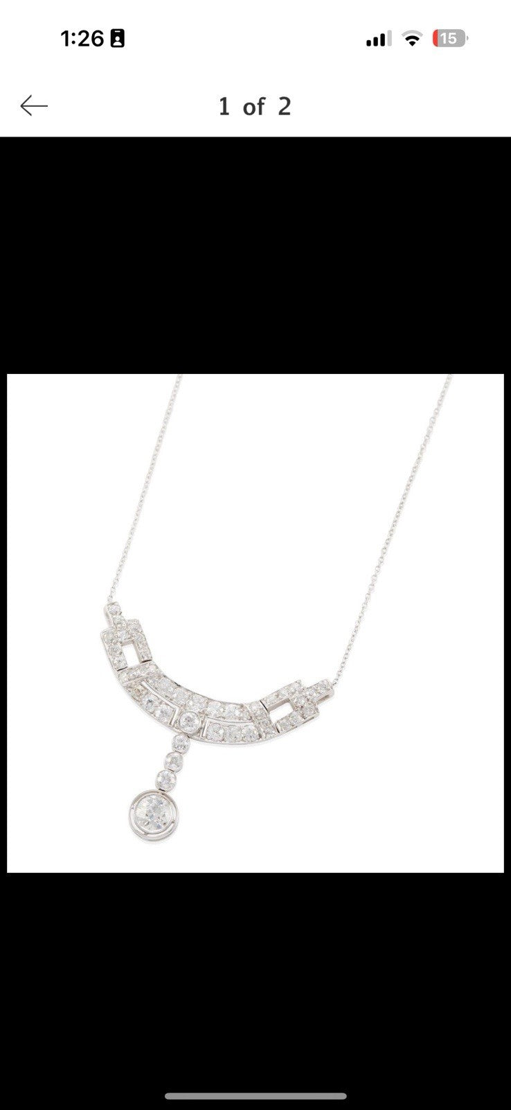 Antique Old European Cut Diamond Platnium Necklace 3.5 Cttw