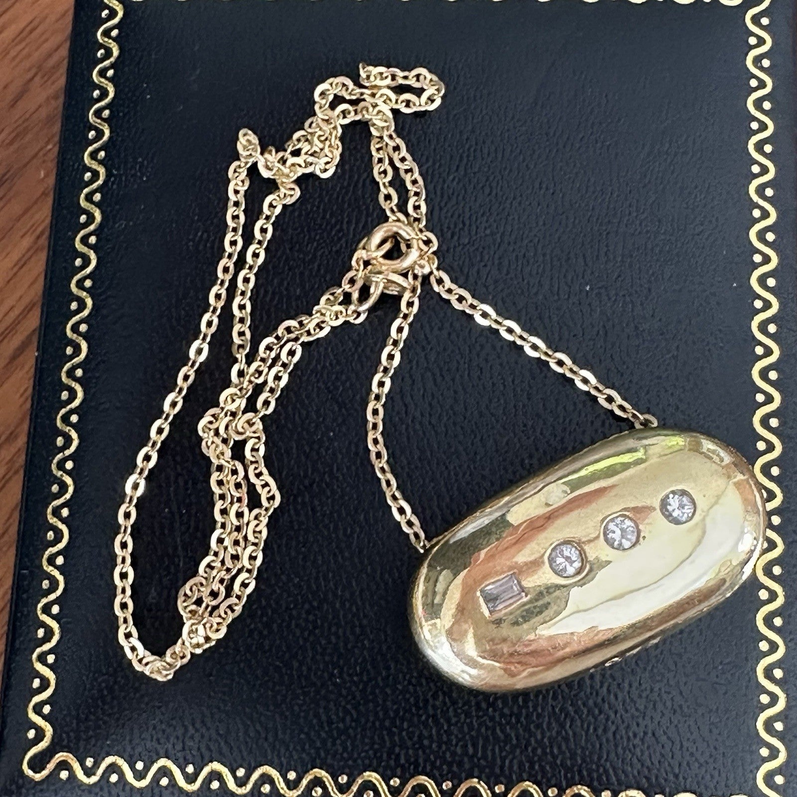Cartier Vintage Morse Code 18k Necklace w/ Valuation Report