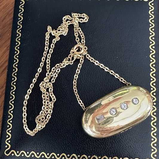 Cartier Vintage Morse Code 18k Necklace w/ Valuation Report