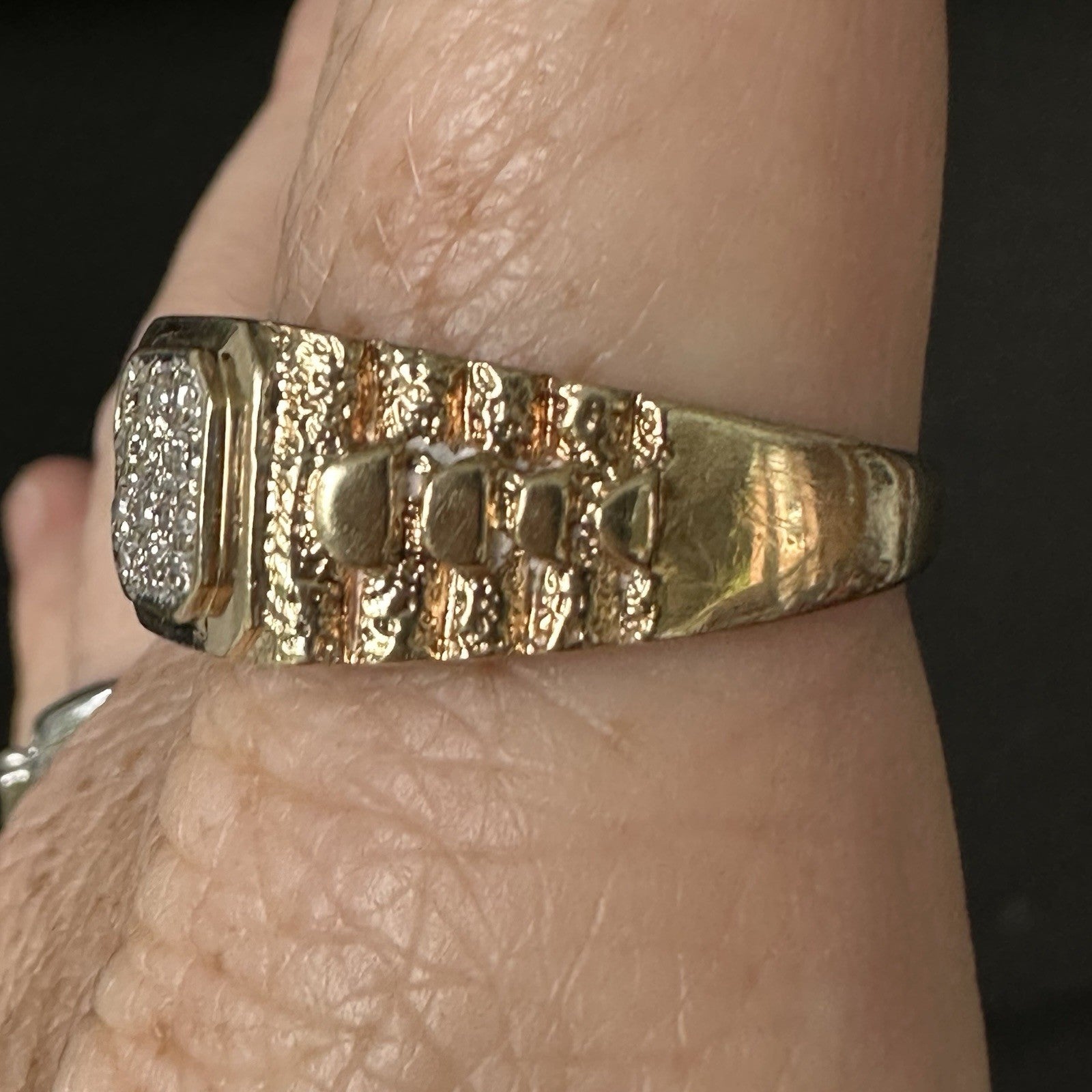 Vintage 10k Diamond Ring Size 11