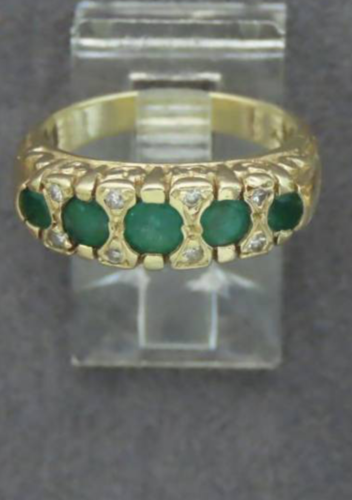 Antique 14k emerald and diamond more pictures coming