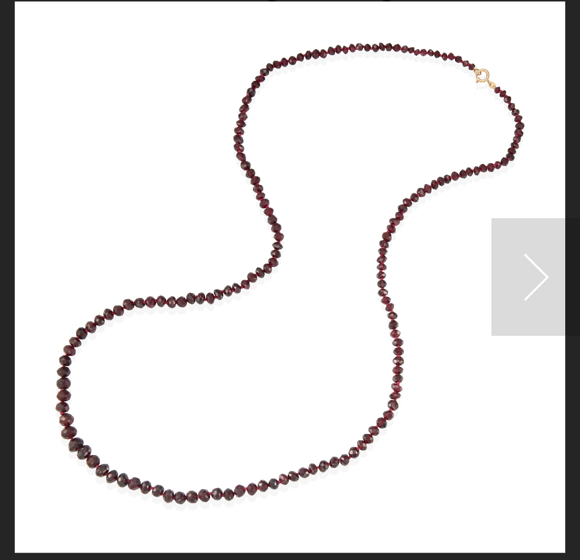 14K GOLD AND FACETED GARNET BEAD NECKLACE