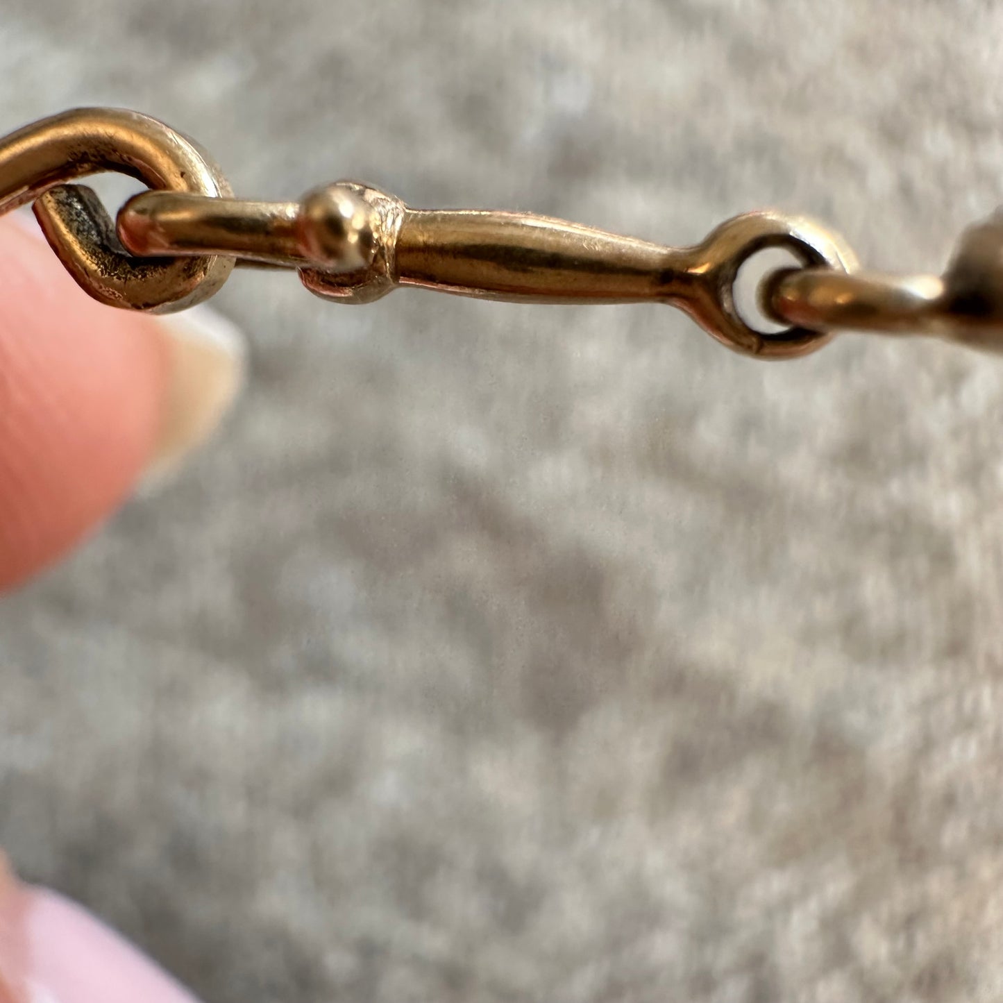 Antique reverse Essex crystal horse bracelet