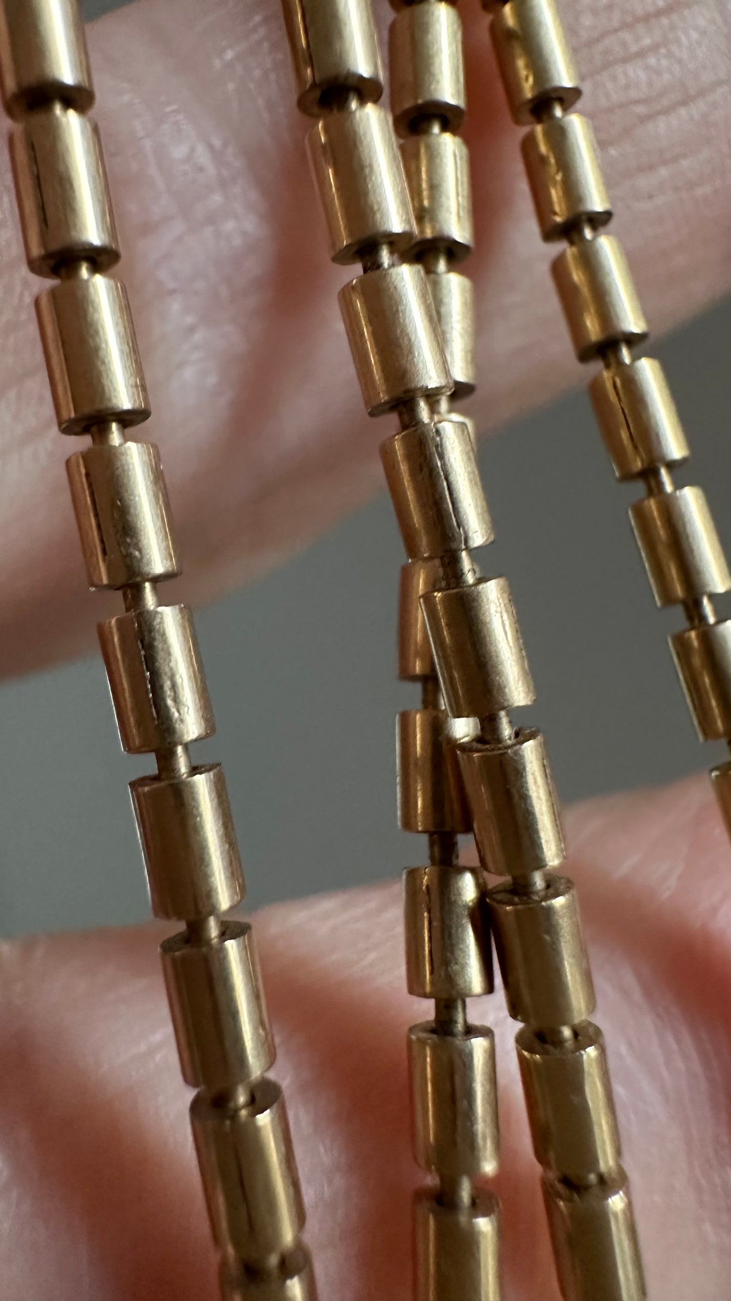 Antique 14K Barrel-Link Chain — 22”