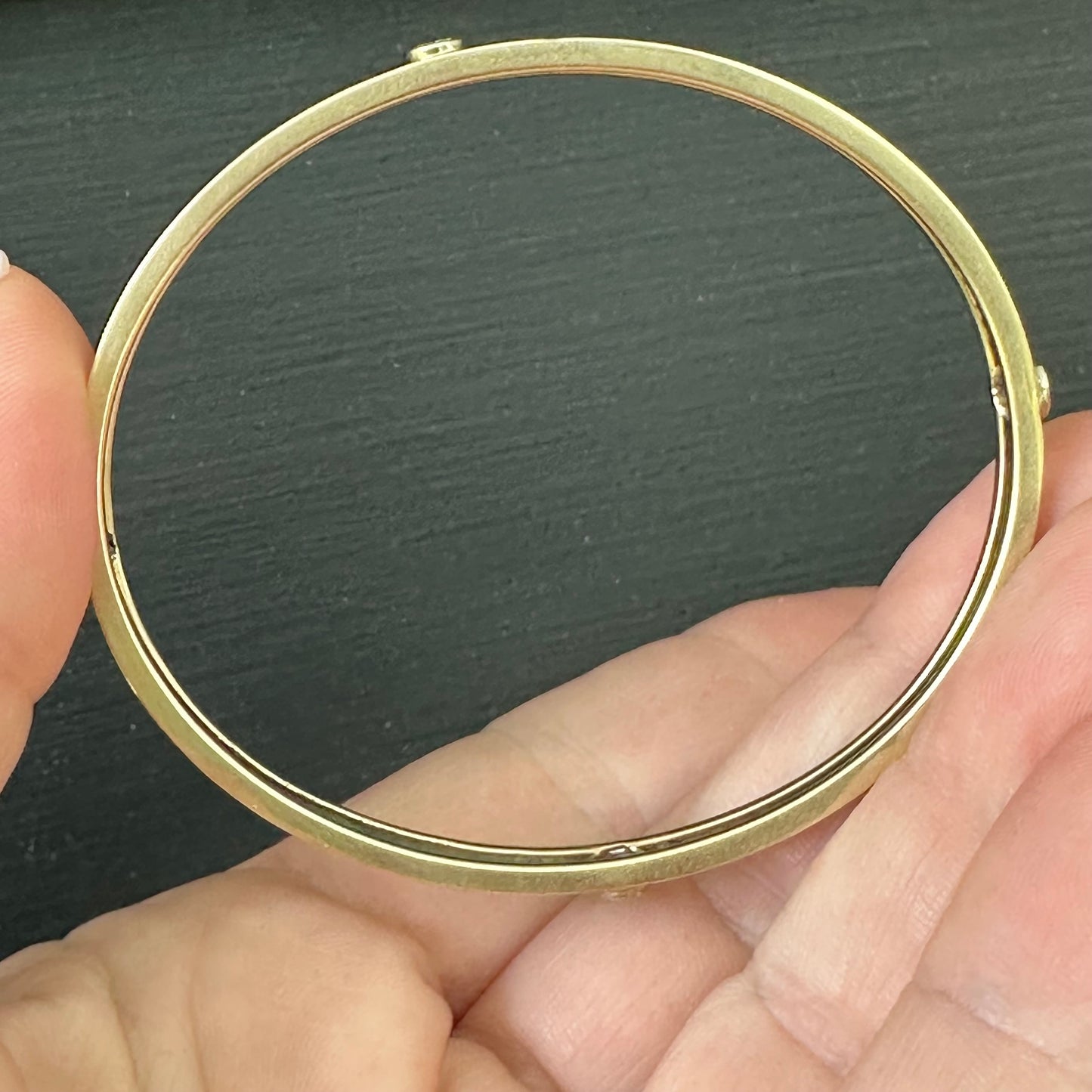 circa 1920 Art Deco Hand Engraved Gold Bezeled Diamond Bracelet