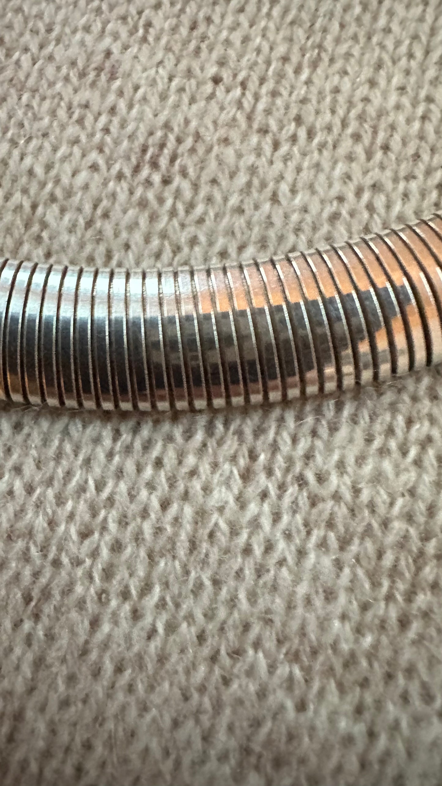 Godfrey Carter wide snake Sterling silver tube necklace