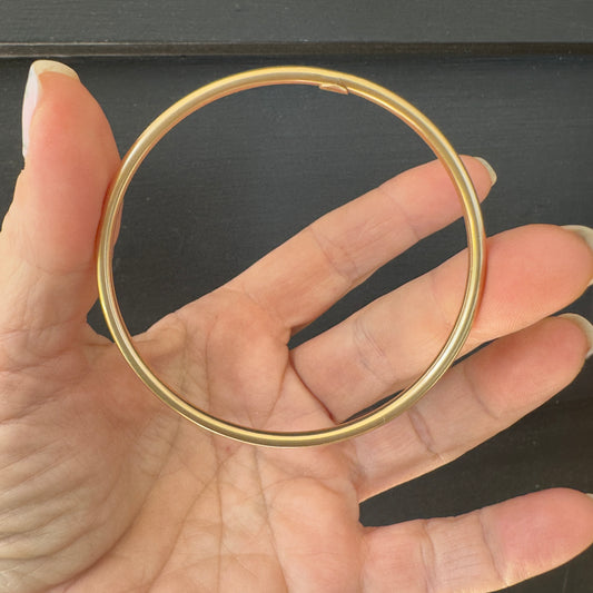 Vintage Cal-Art 14K Gold Round Tube Bangle