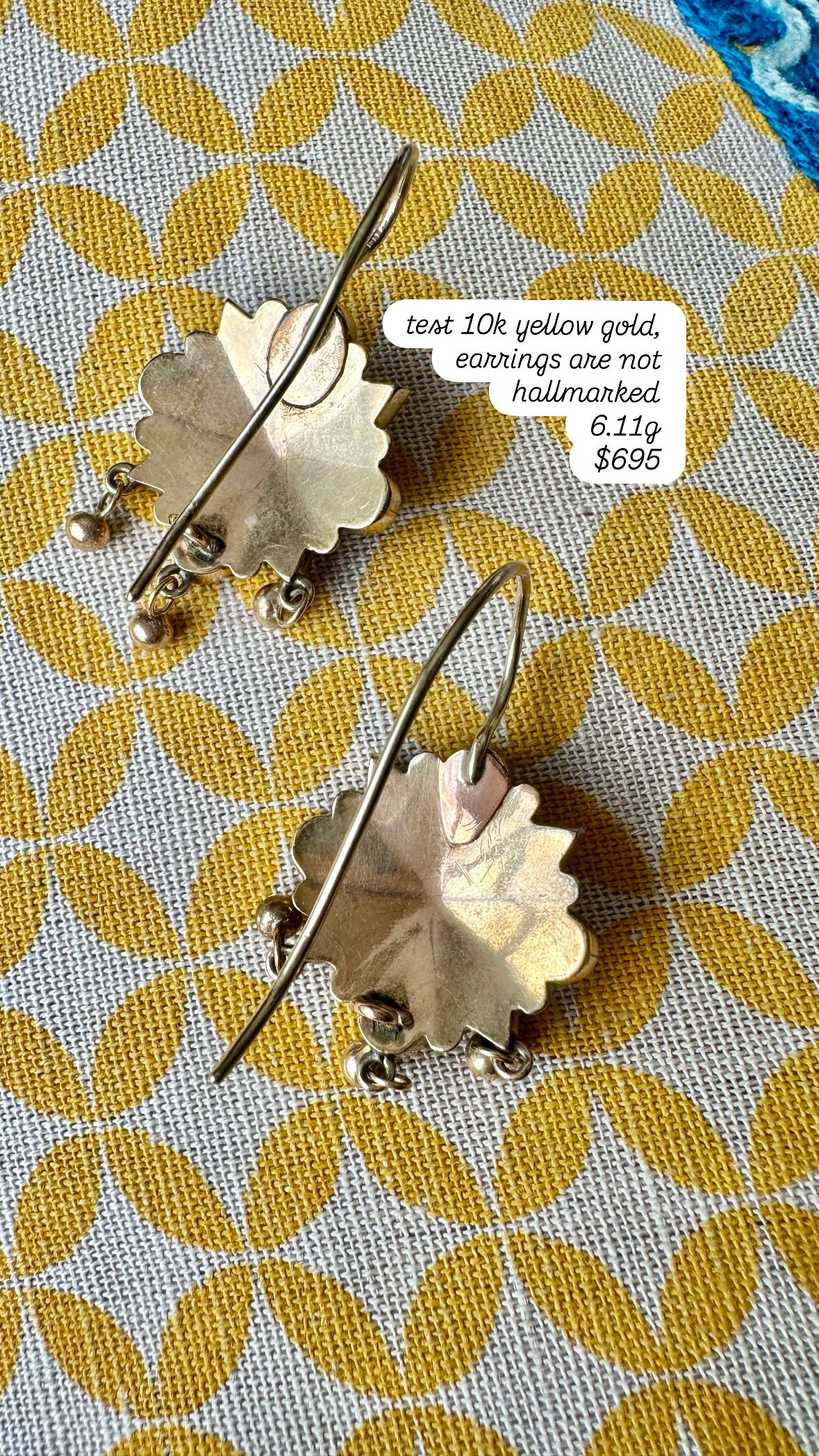 Antique Victorian Jet 9k dangle earrings