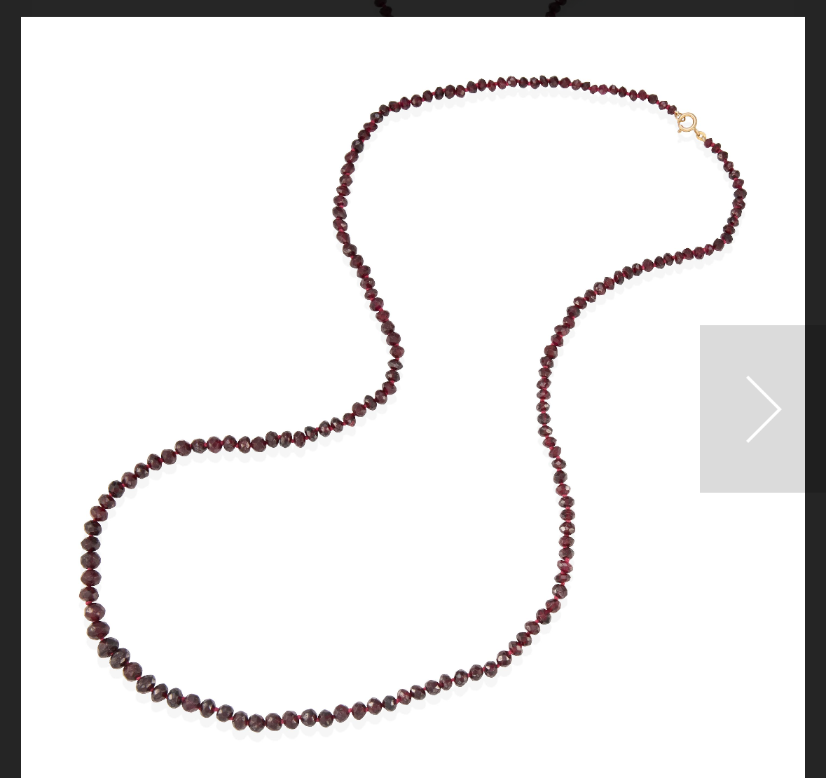 14K GOLD AND GARNET BEAD NECKLACE