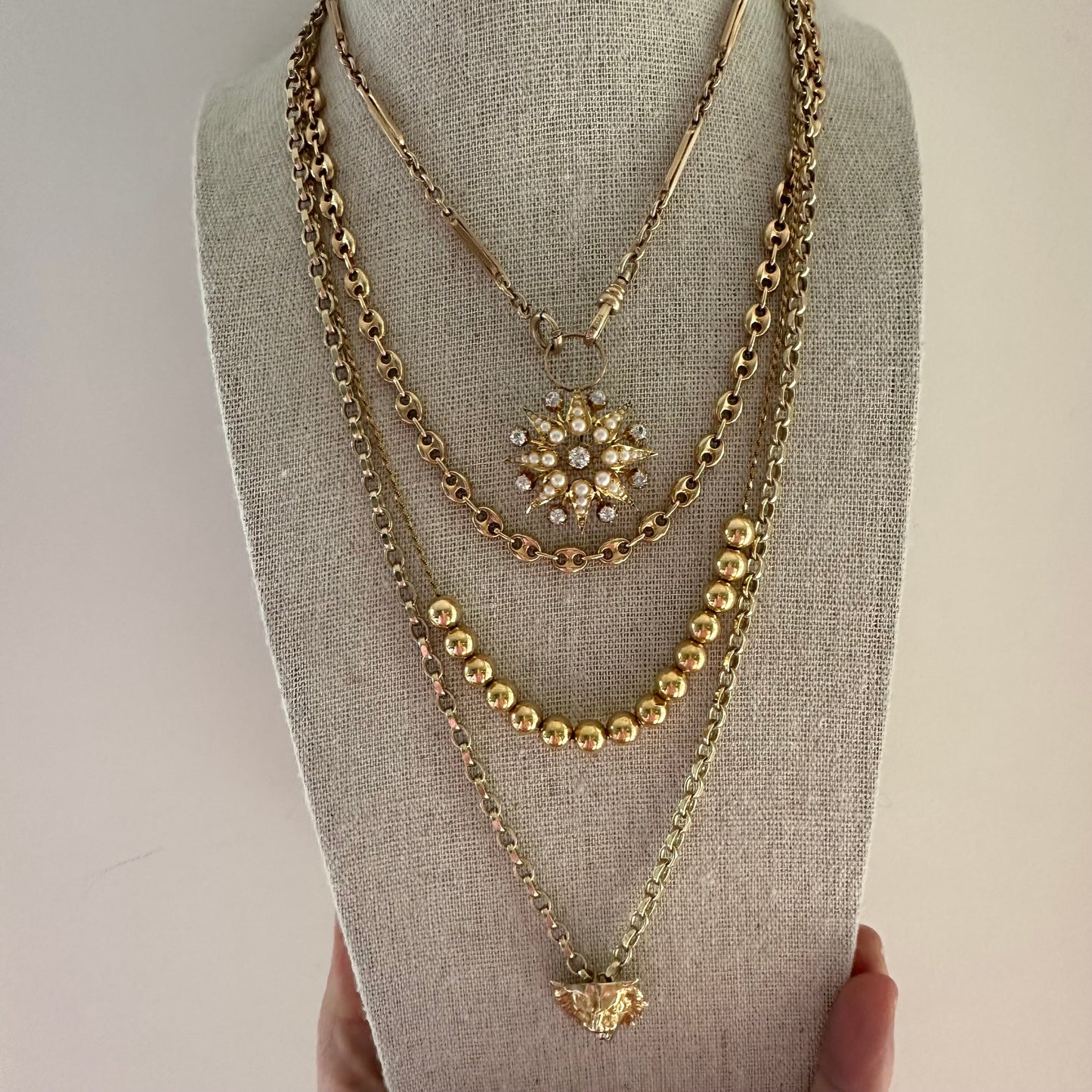 14k Mariner link 18” necklace