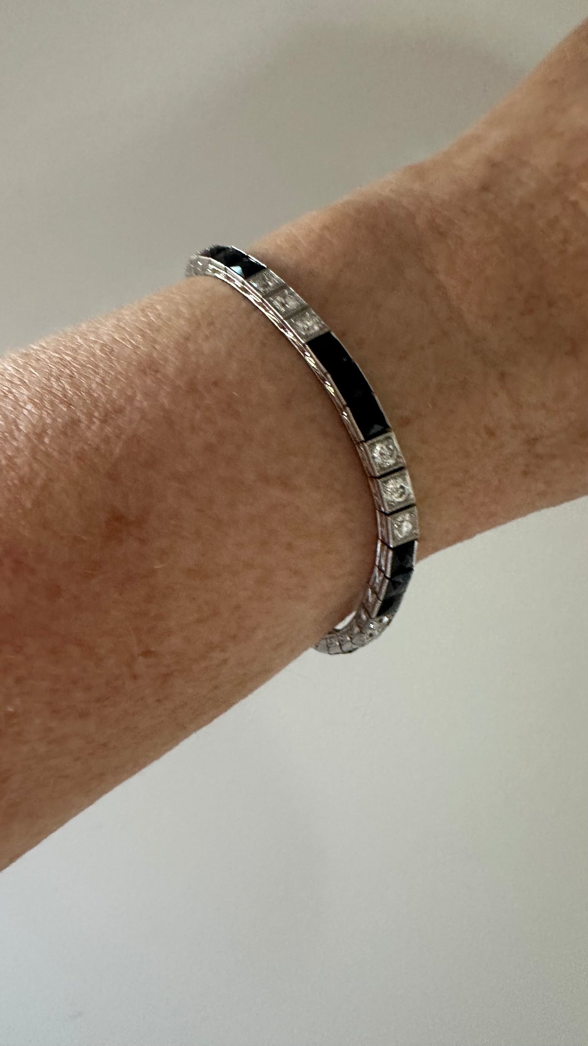 Art deco sapphire diamond bracelet