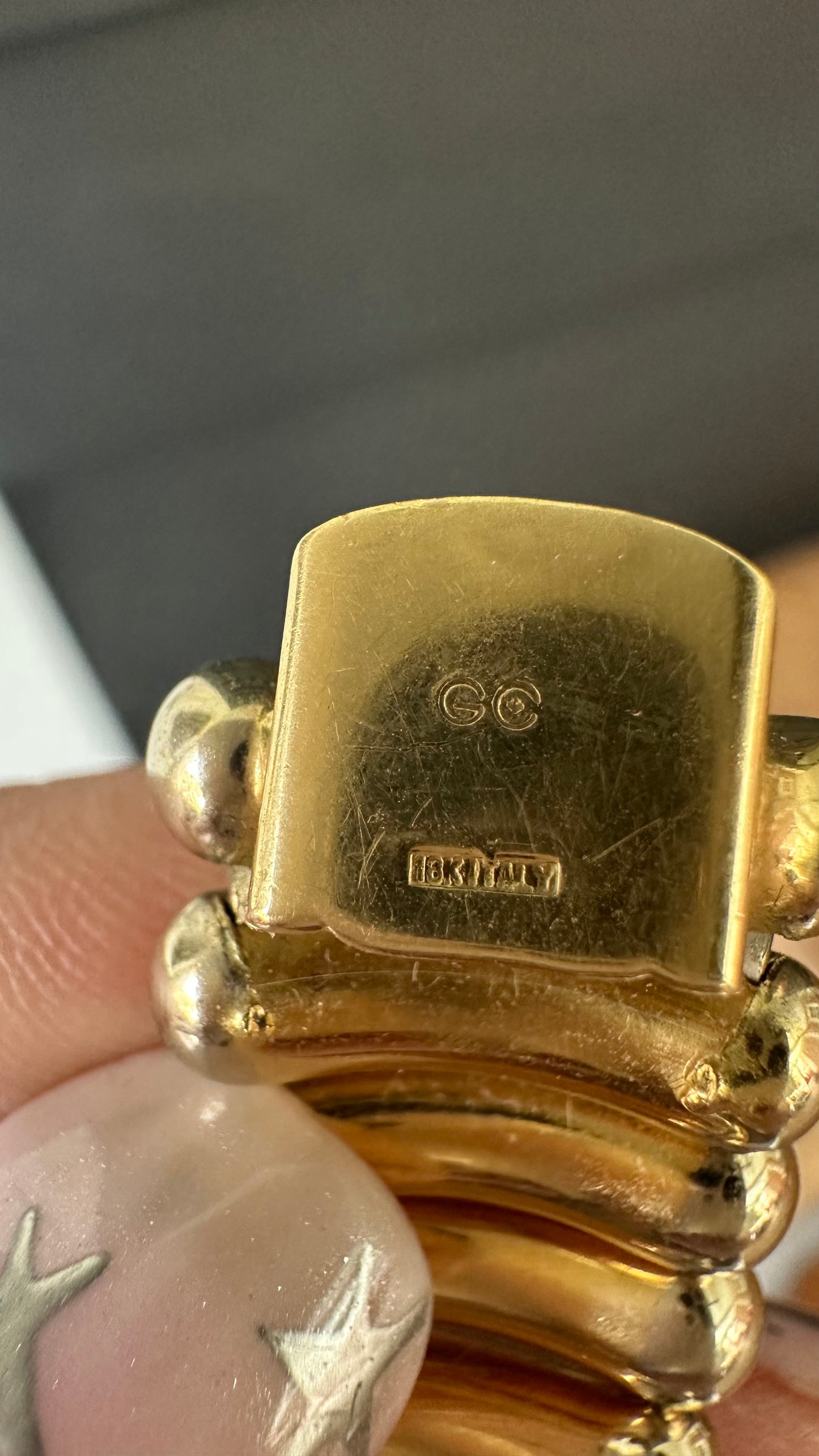 Vintage Italian 18K Gold Flexible Tube Bracelet | GC Hallmarked