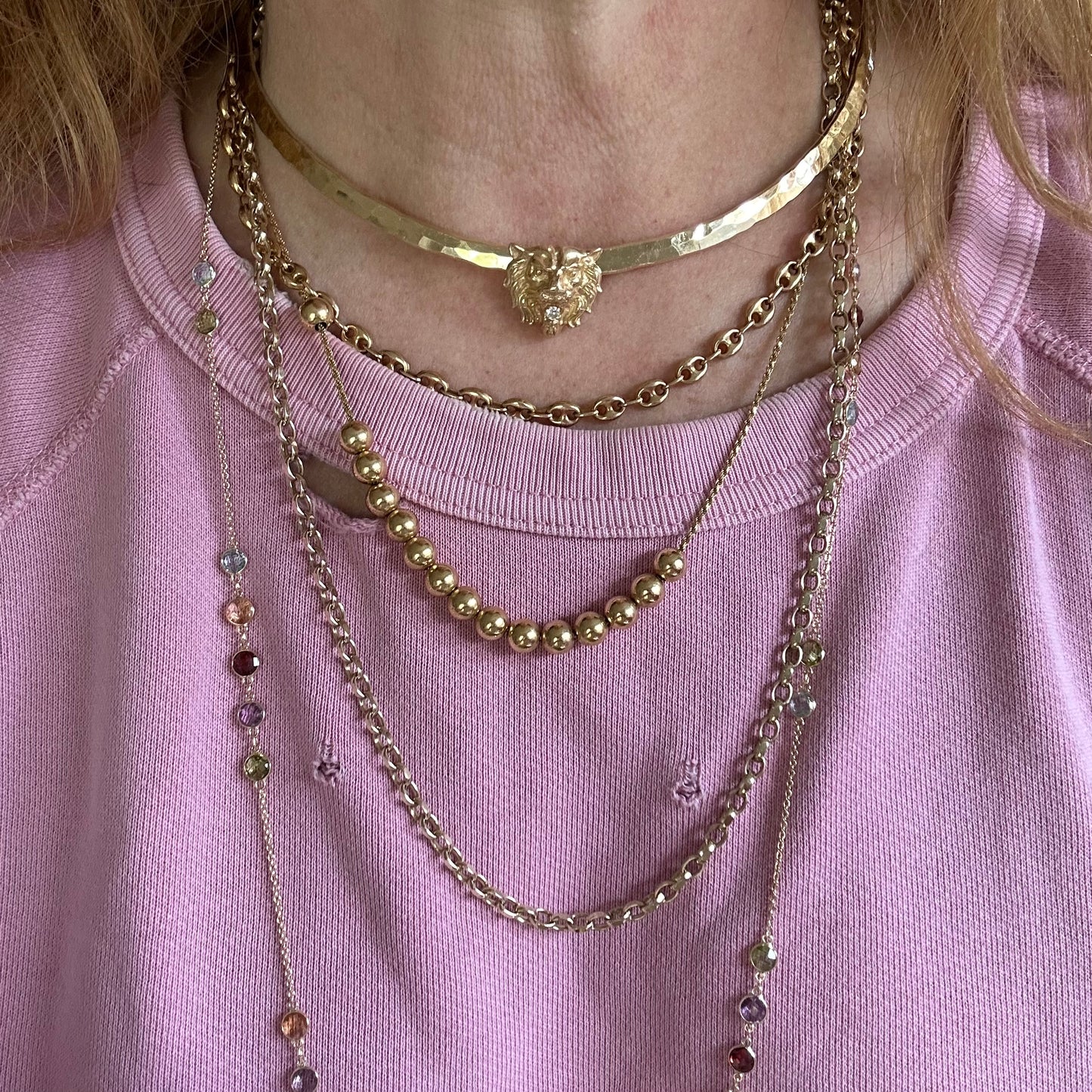 14k Mariner link 18” necklace