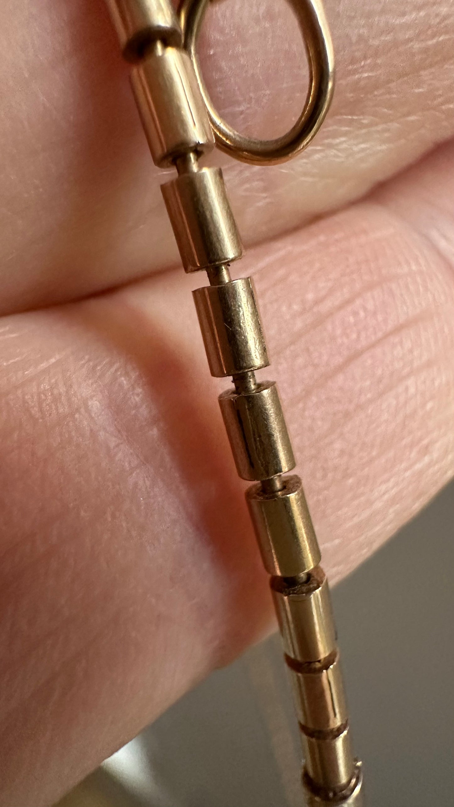 Antique 14K Barrel-Link Chain — 22”