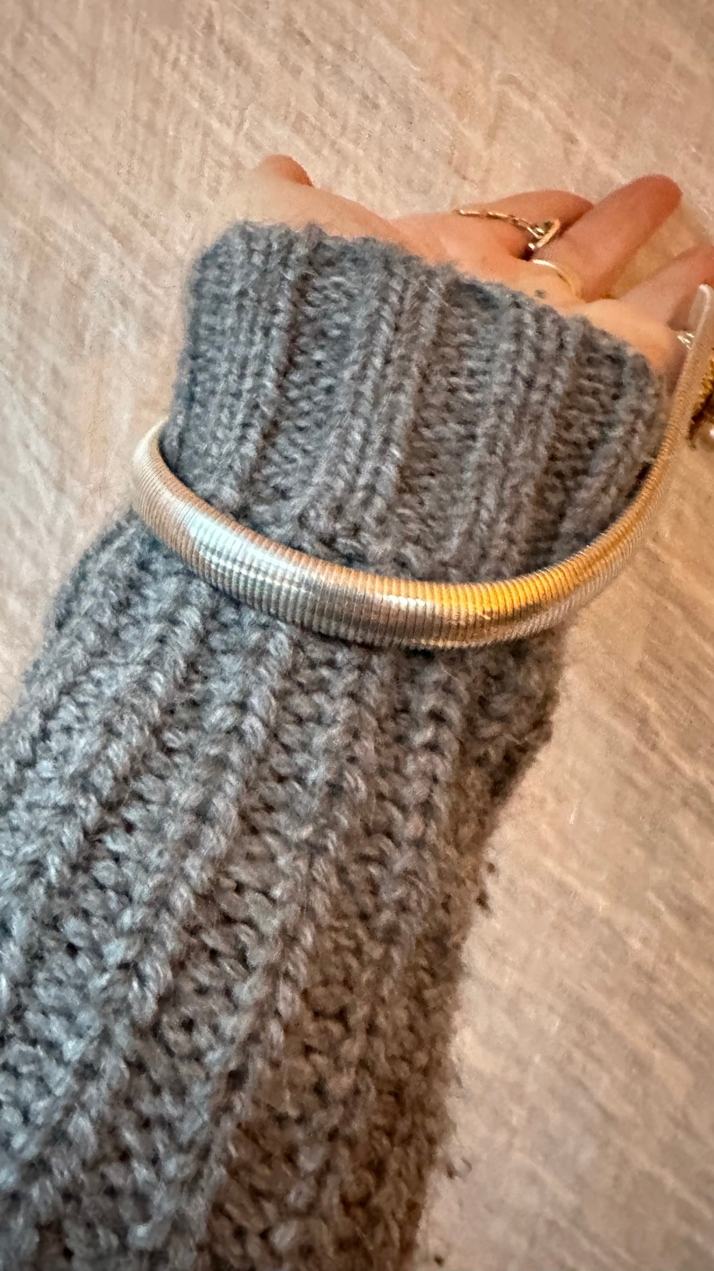 Godfrey Carter wide snake Sterling silver tube necklace