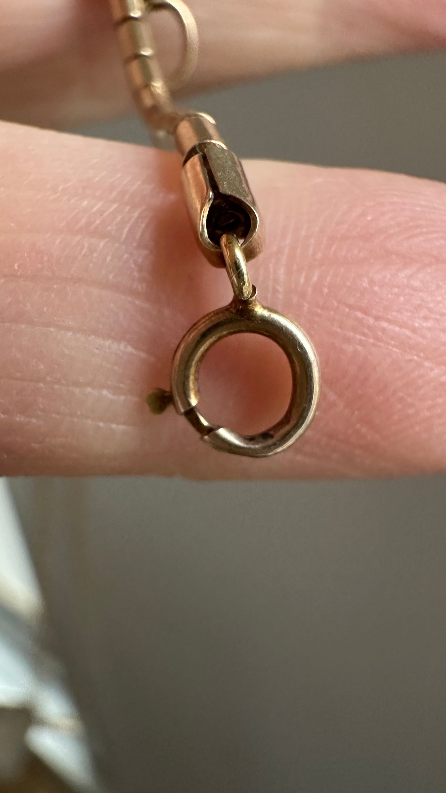 Antique 14K Barrel-Link Chain — 22”